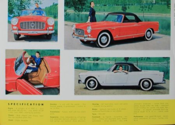 Lancia Appia Cabriolet Serie 2 Modellprogramm 1956 Automobilprospekt (0023)